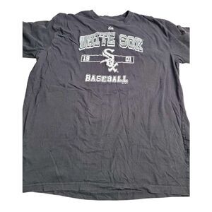3523‎ Majestic Chicago White Sox Black T-Shirt Men's 4XL MLB Baseball
